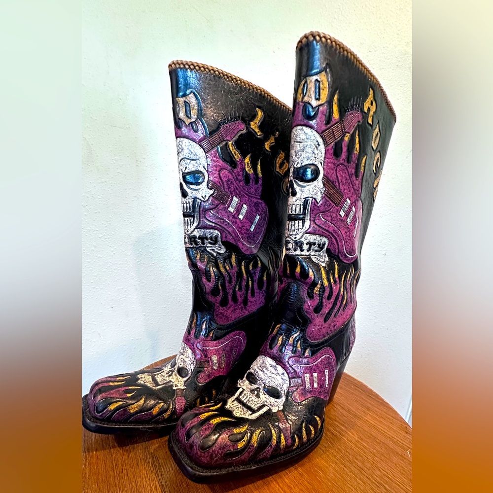 Liberty Boots “Live to Rock” “Rock to Live” boots.